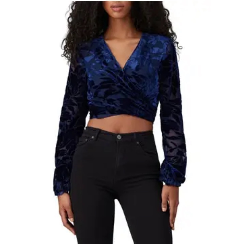 Hutch Velvet Claudia Crop Top